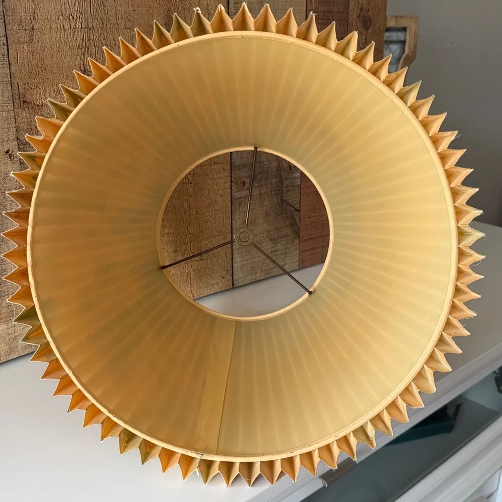 Vintage Floral Pleated Accordian Lamp Shade Cottagecore